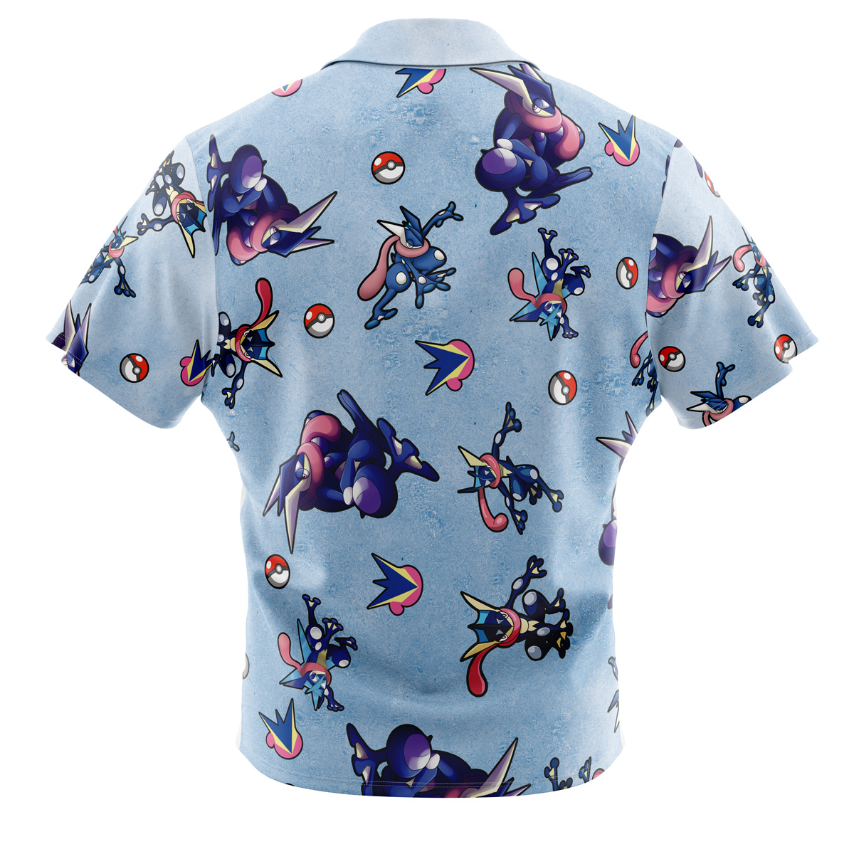 Pokemon Greninja Pattern Button Up Hawaiian Shirt