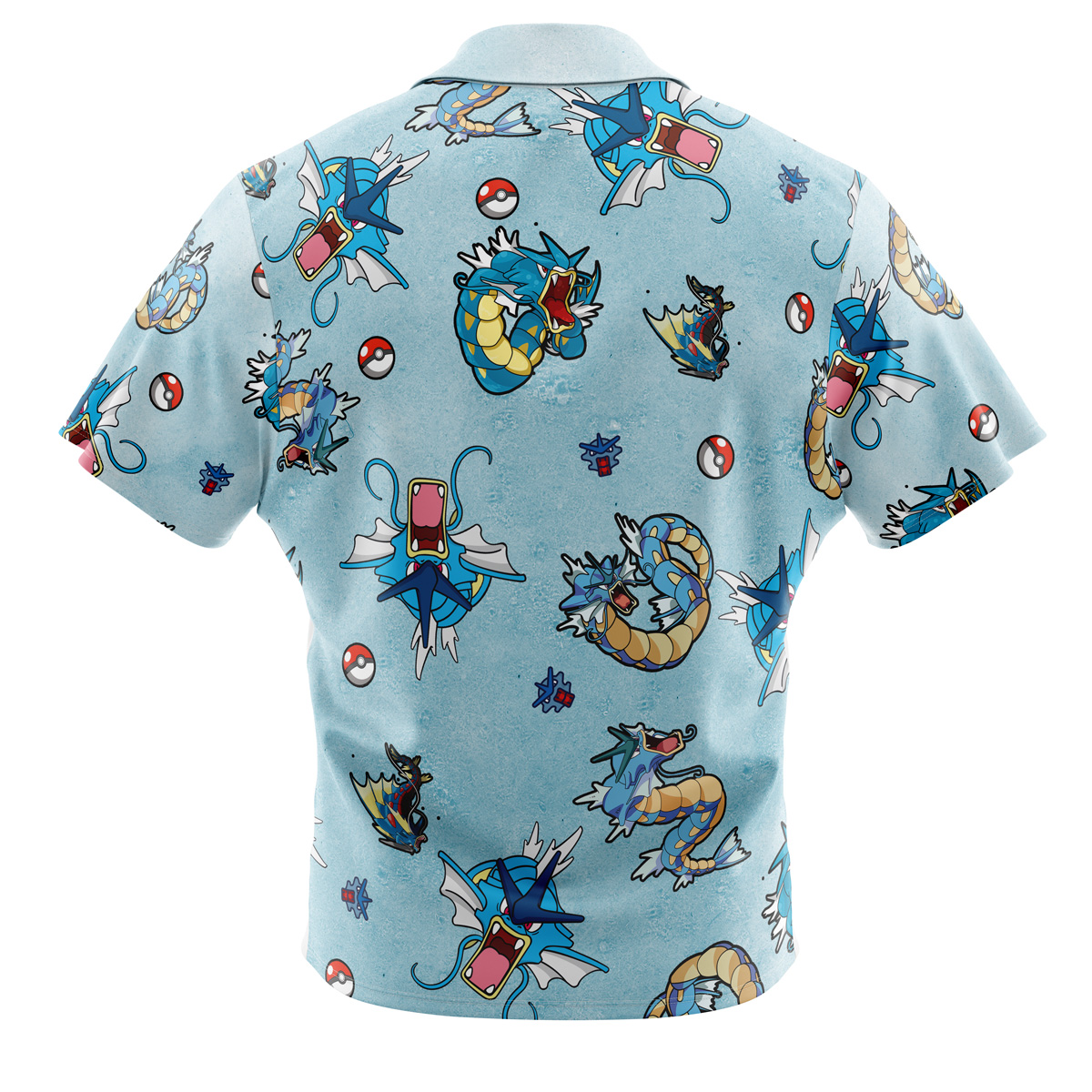 Pokemon Gyrados Pattern Button Up Hawaiian Shirt