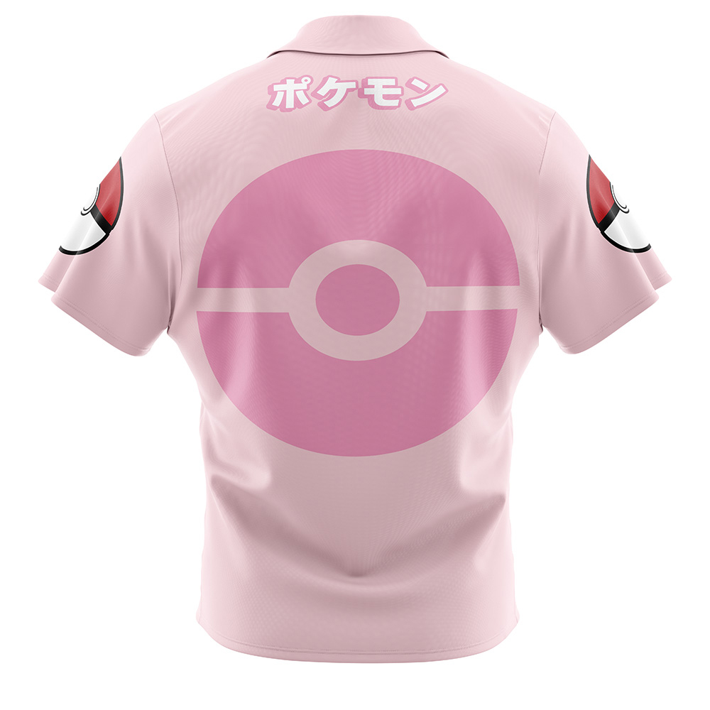 Pokemon Jigglypuff Face Button Up Hawaiian Shirt