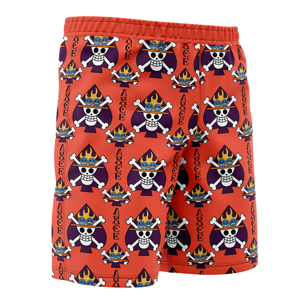 Portgas D. Ace Jolly Roger One Piece Board Shorts Swim Trunks