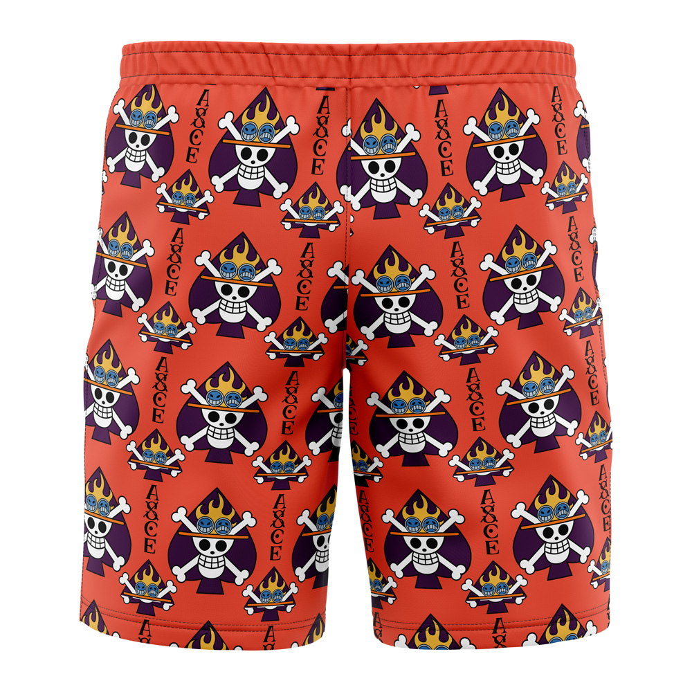Portgas D. Ace Jolly Roger One Piece Board Shorts Swim Trunks