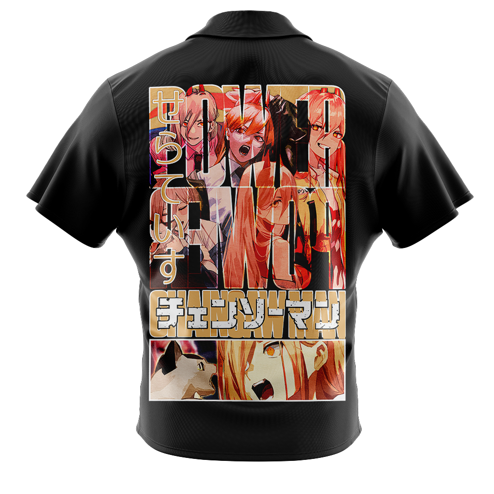 Power Chainsaw Man Button Up Hawaiian Shirt 826467-5-1