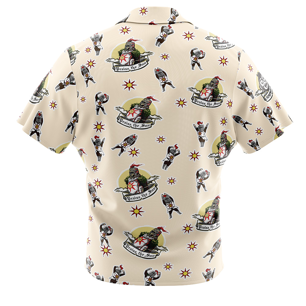 Praise the Sun Pattern Dark Souls Button Up Hawaiian Shirt
