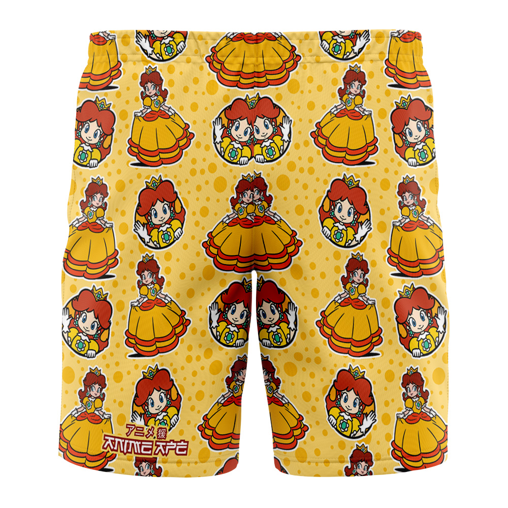 Princess Daisy Mario Bros Board Shorts Swim Trunks