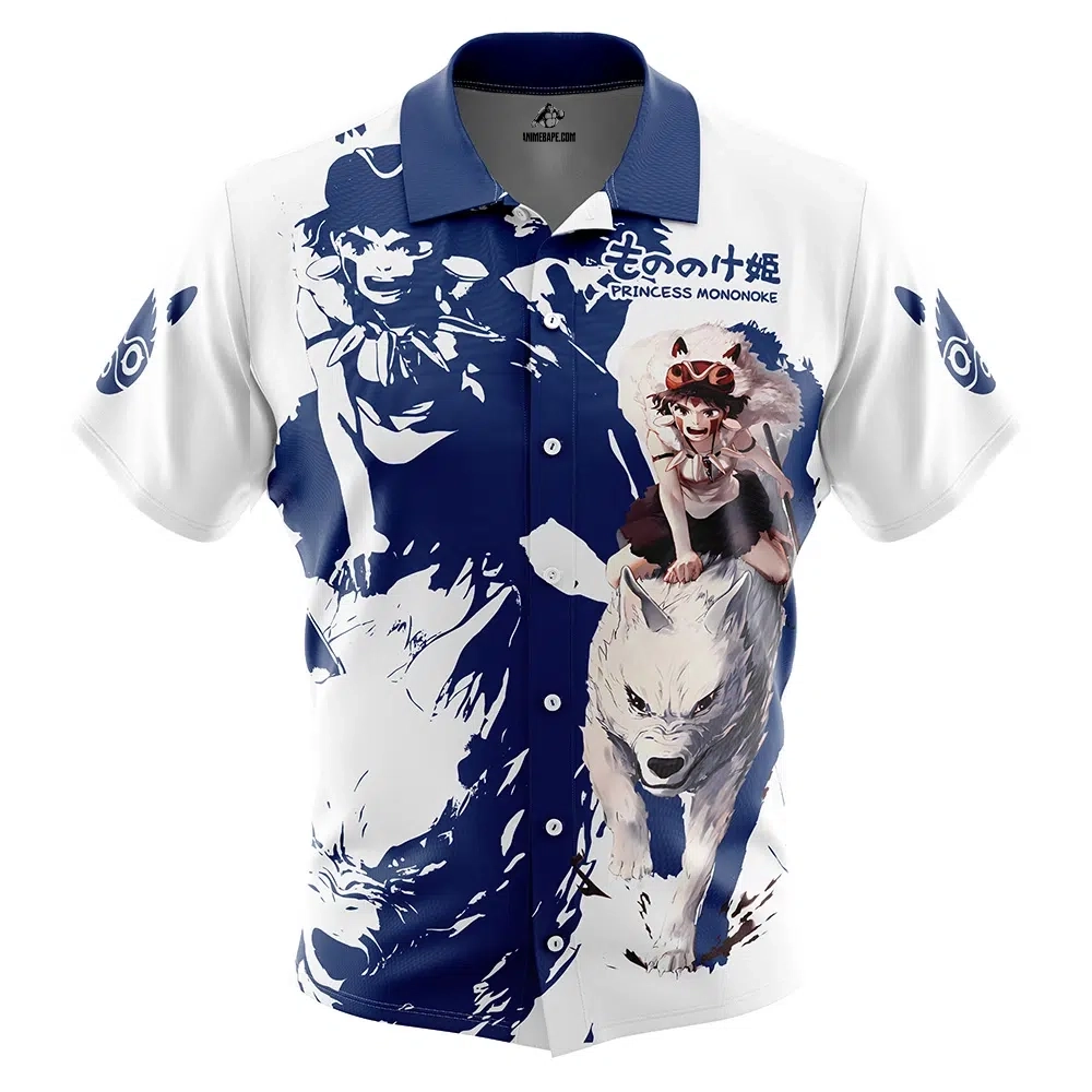 Princess Mononoke Button Up Hawaiian Shirt