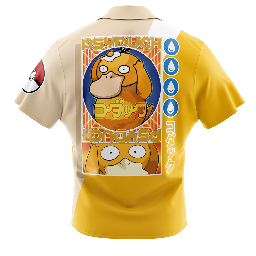 Psyduck Pokemon Button Up Hawaiian Shirt