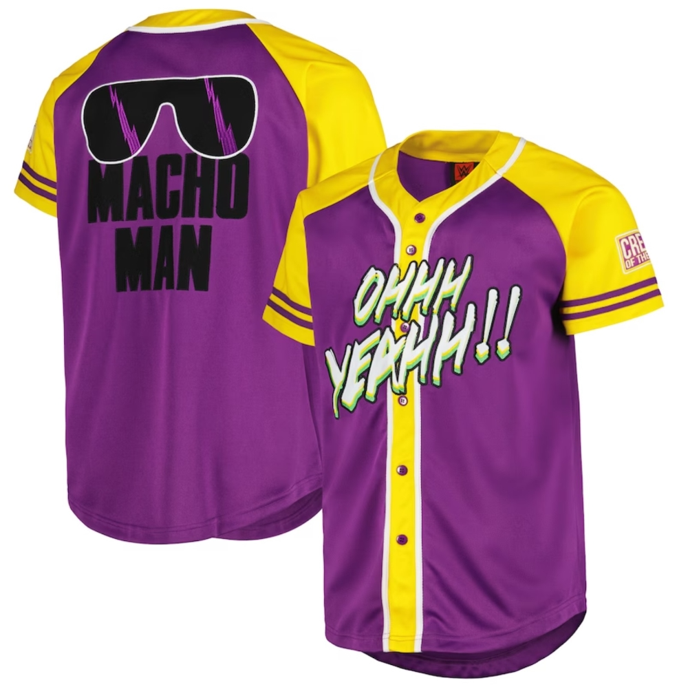 Purple Macho Man Shirt Macho Man Randy Savage Baseball Jersey 224672-1