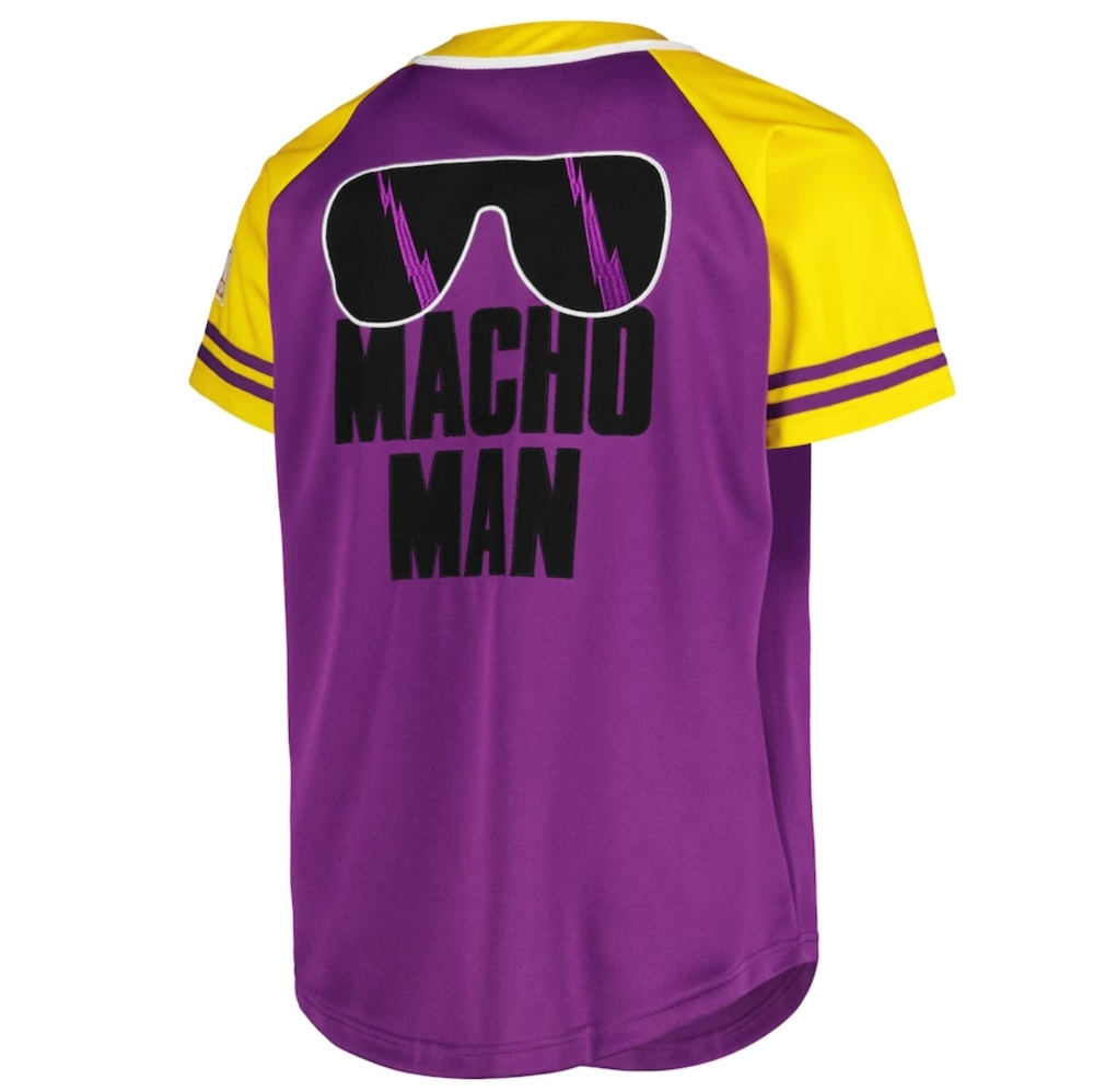Purple Macho Man Shirt Macho Man Randy Savage Baseball Jersey 224672-1