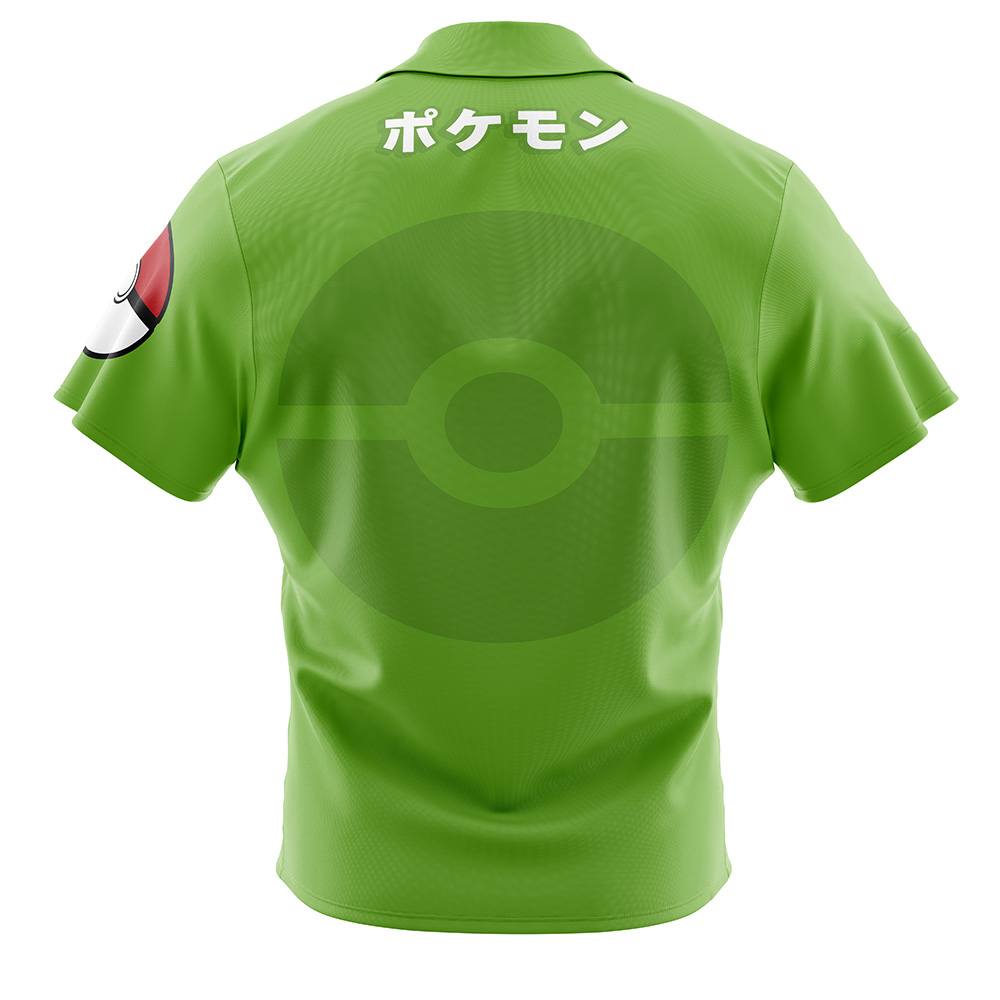 Rayquaza Face Pokemon Button Up Hawaiian Shirt