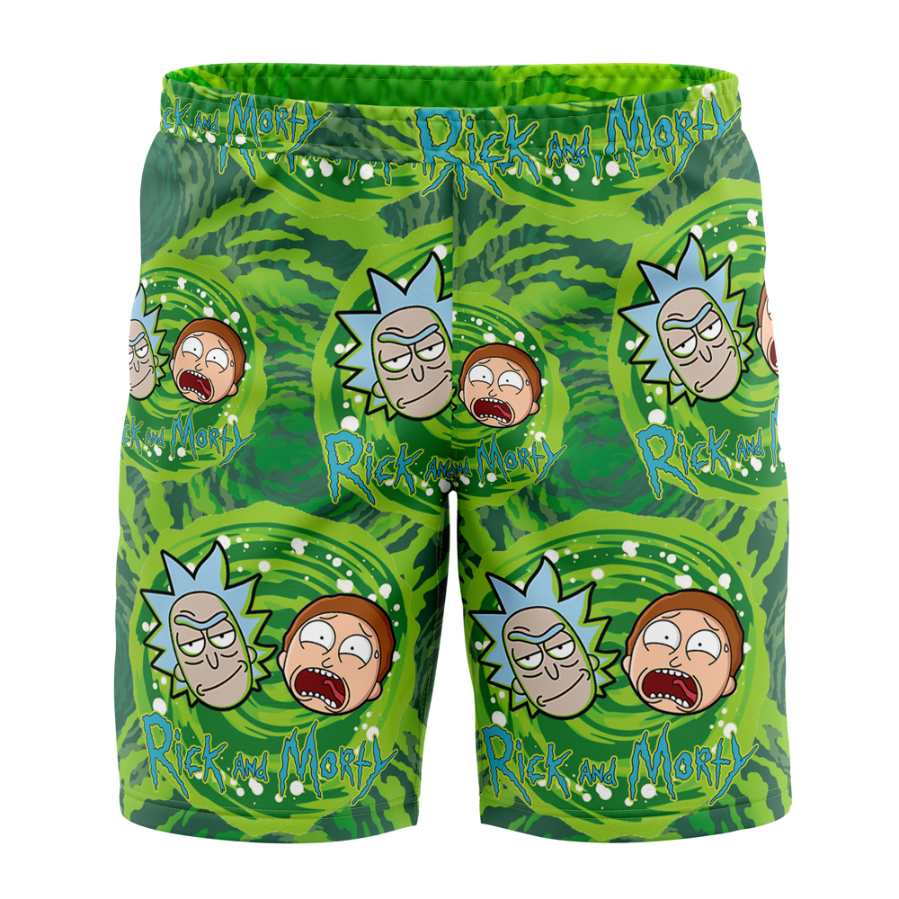 Rick and Morty Trippy Cosmic Rick Board Shorts Swim Trunks
