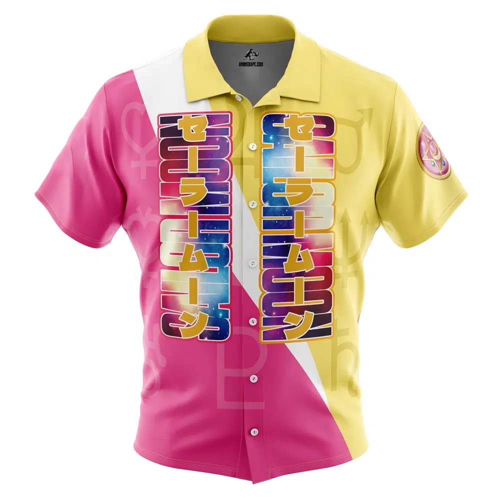 Sailor Scouts Sailor Moon Button Up Hawaiian Shirt