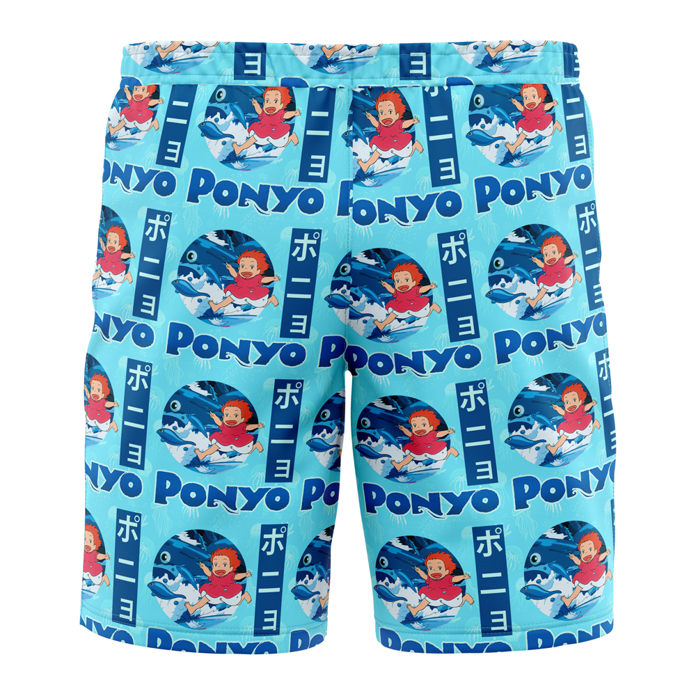 Sea Creatures Ponyo Studio Ghibli Board Shorts Swim Trunks