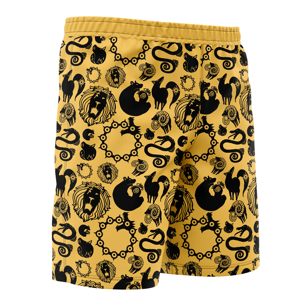 Seven Deadly Sins Tattoos Seven Deadly Sins Board Shorts Swim Trunks