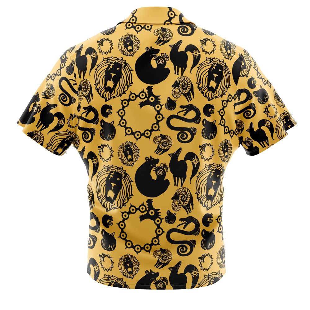 Seven Deadly Sins Tattoos Seven Deadly Sins Button Up Hawaiian Shirt