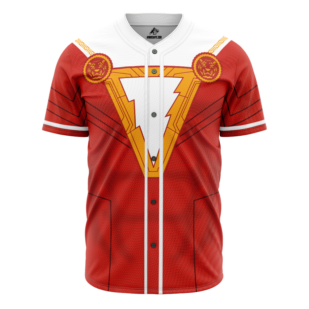 Shazam With Cape DC Comics Baseball Jersey