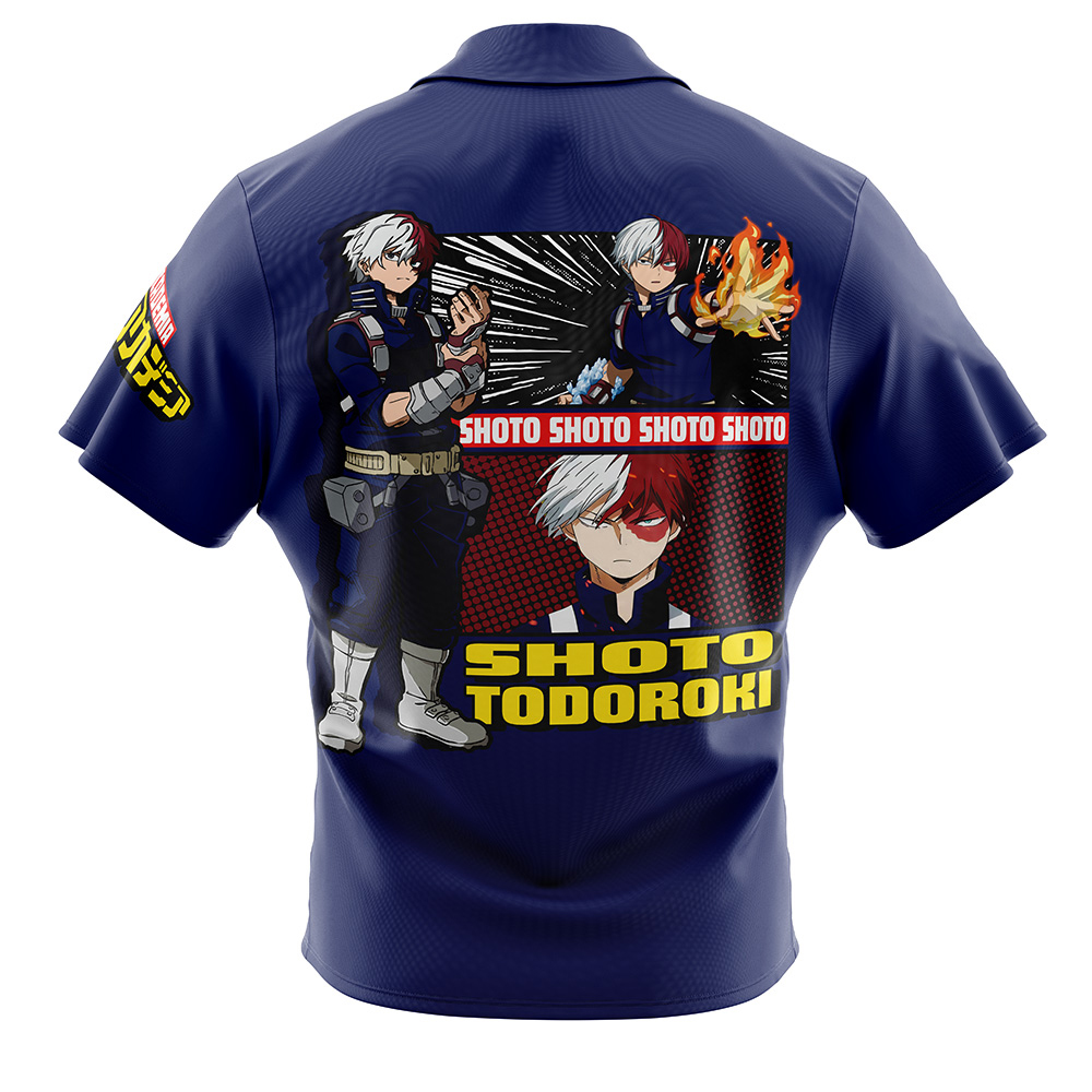 Shoto Todoroki My Hero Academia Button Up Hawaiian Shirt