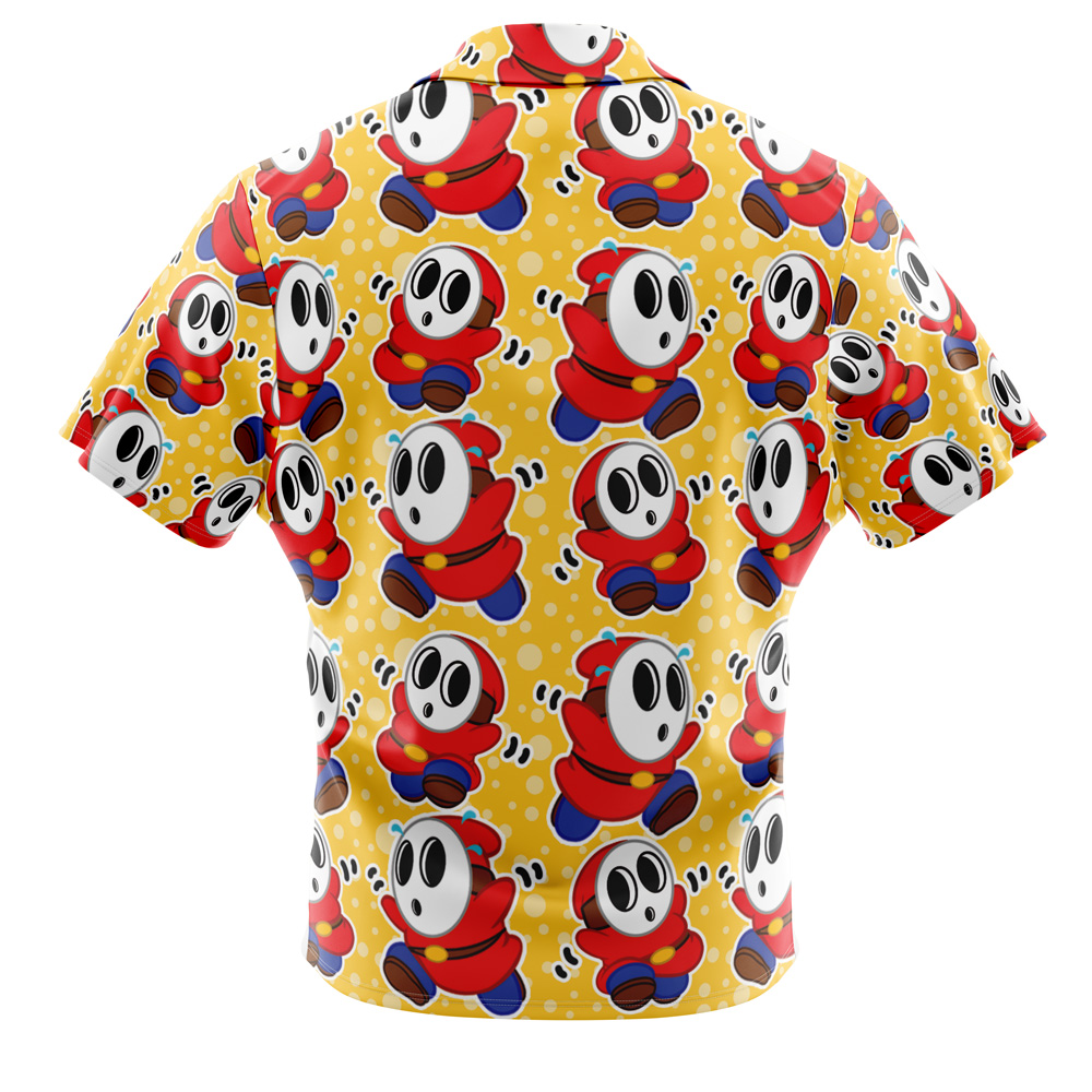 Shy Guy Mario Bros Button Up Hawaiian Shirt