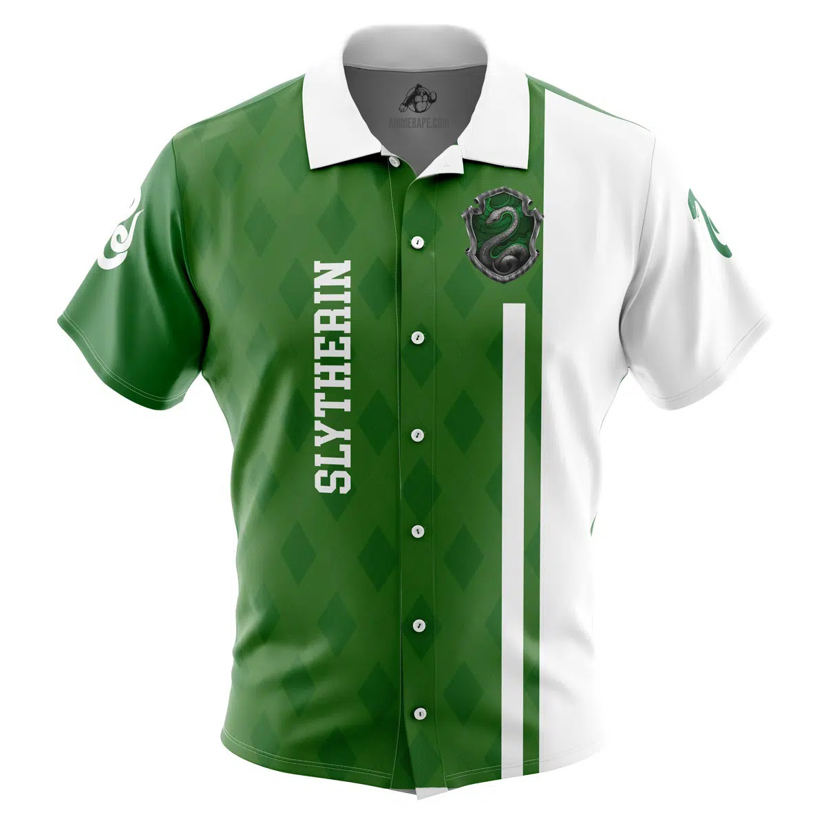 Slytherin Harry Potter Button Up Hawaiian Shirt