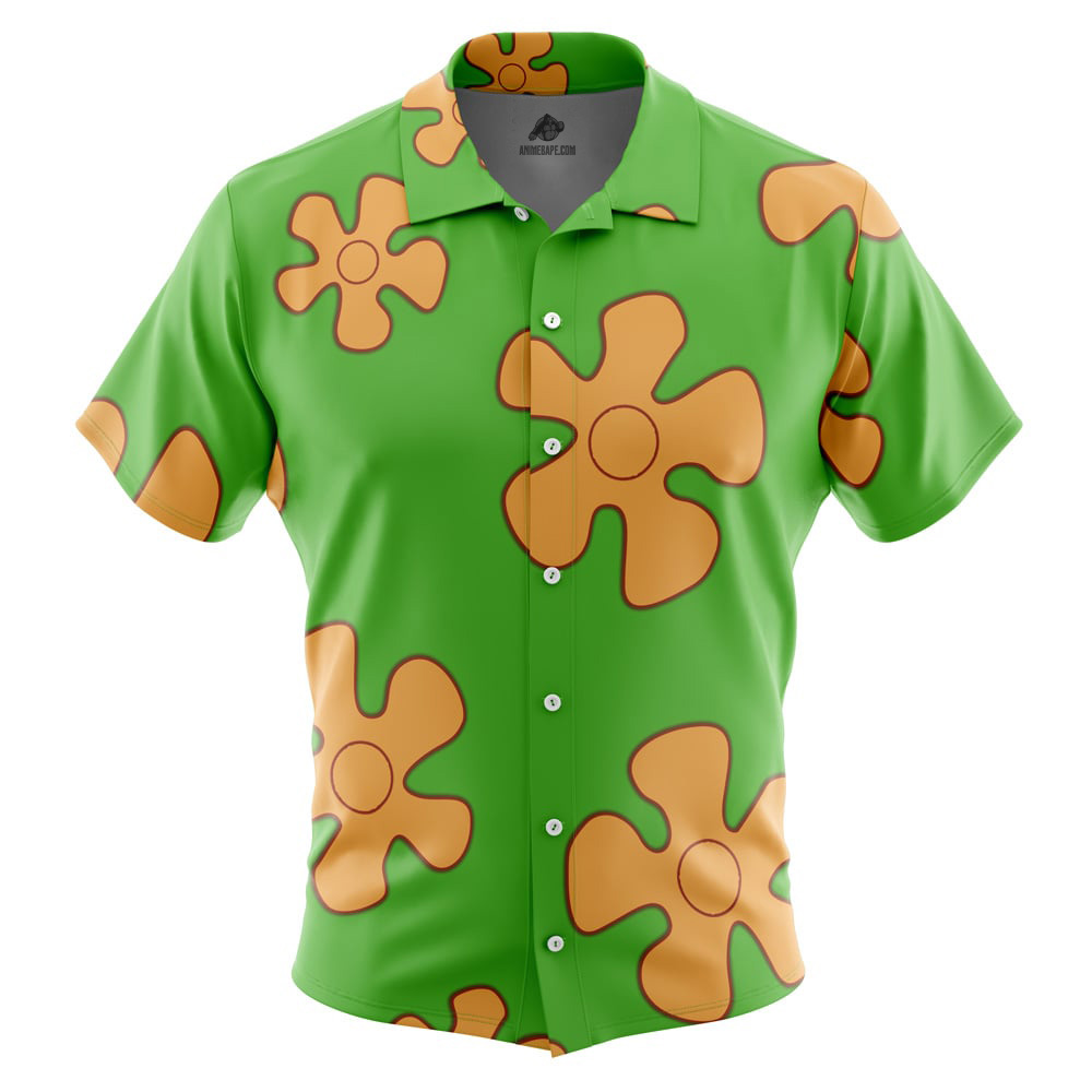 Squidward Tiki Land Spongebob SquarePants Button Up Hawaiian Shirt