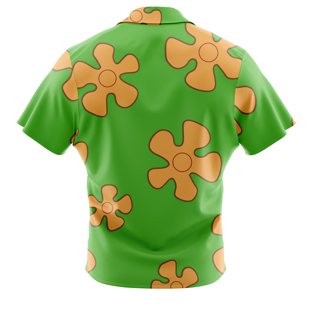 Squidward Tiki Land Spongebob SquarePants Button Up Hawaiian Shirt
