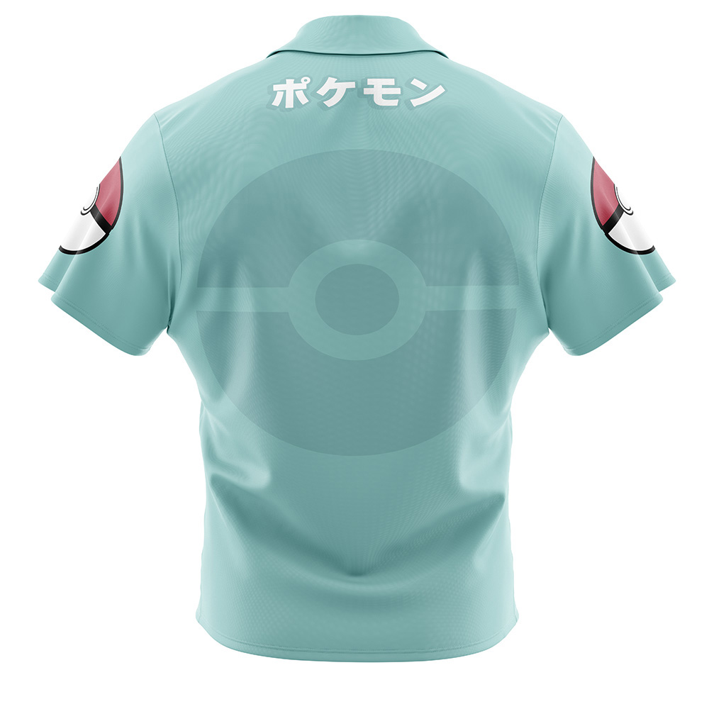 Squirtle Face Pokemon Button Up Hawaiian Shirt