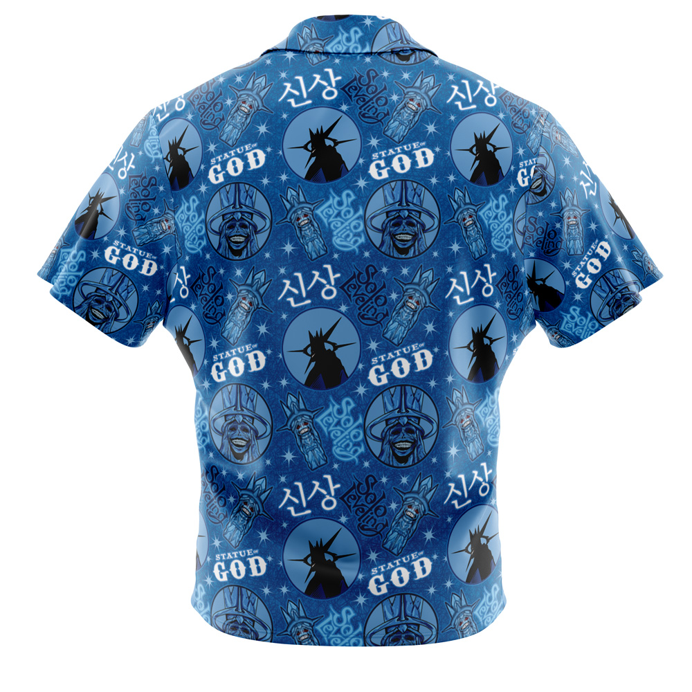 Statue of God Solo Leveling Button Up Hawaiian Shirt