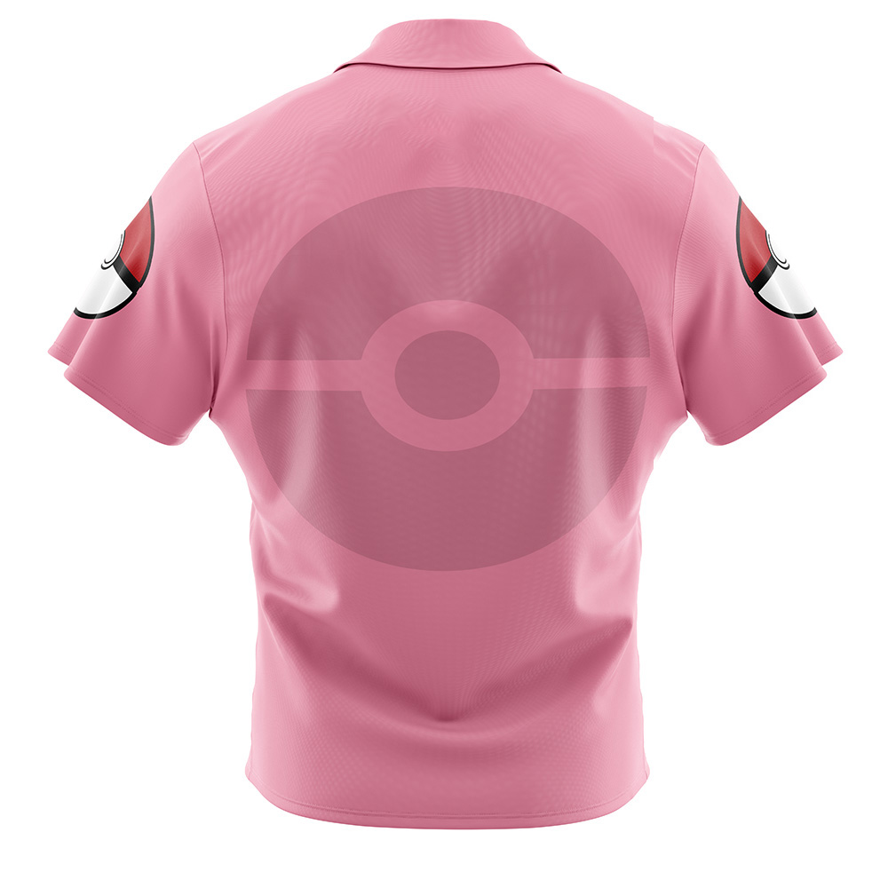 Sylveon Face Pokemon Button Up Hawaiian Shirt