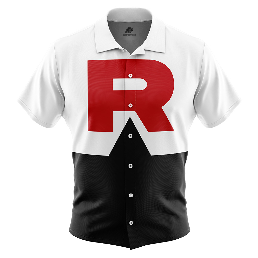 Team Rocket Pokemon Button Up Hawaiian Shirt