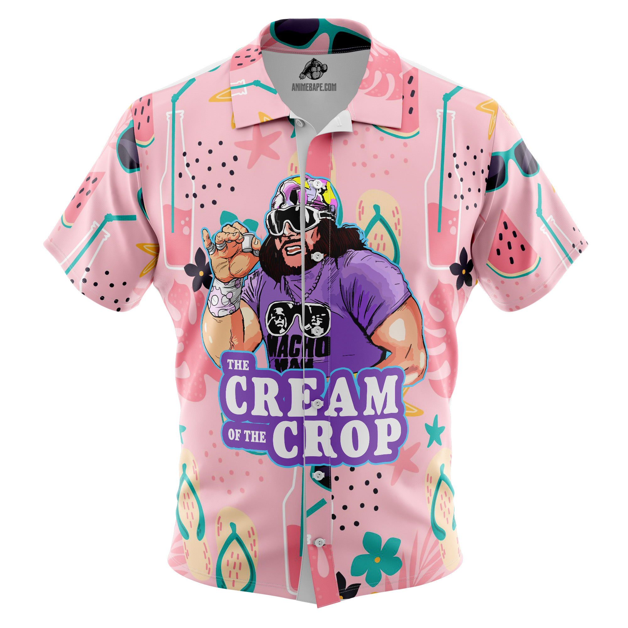 The Cream of the Crop Pro Wrestling Button Up Hawaiian Shirt version 9 -BXCS--1-1-1-1-2