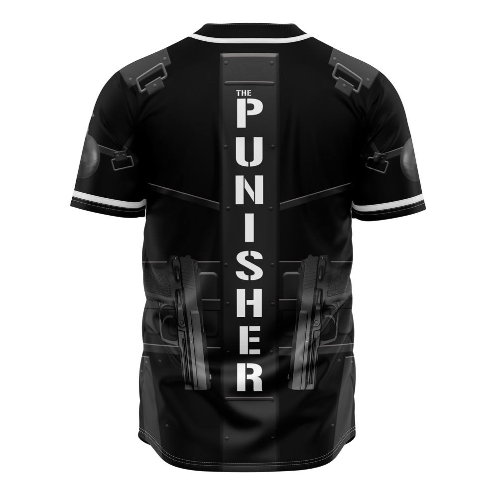 The Punisher Cosplay Marvel Baseball Jersey