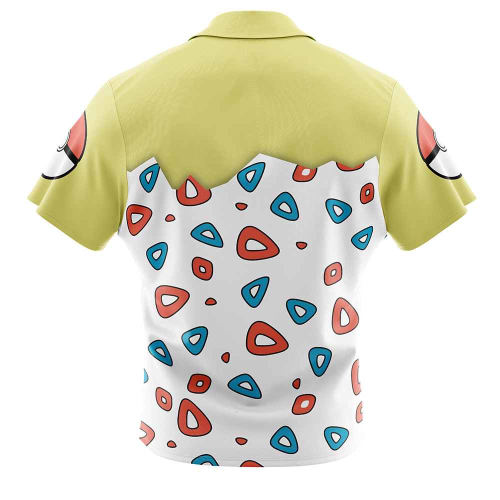 Togepi Face Pokemon Button Up Hawaiian Shirt
