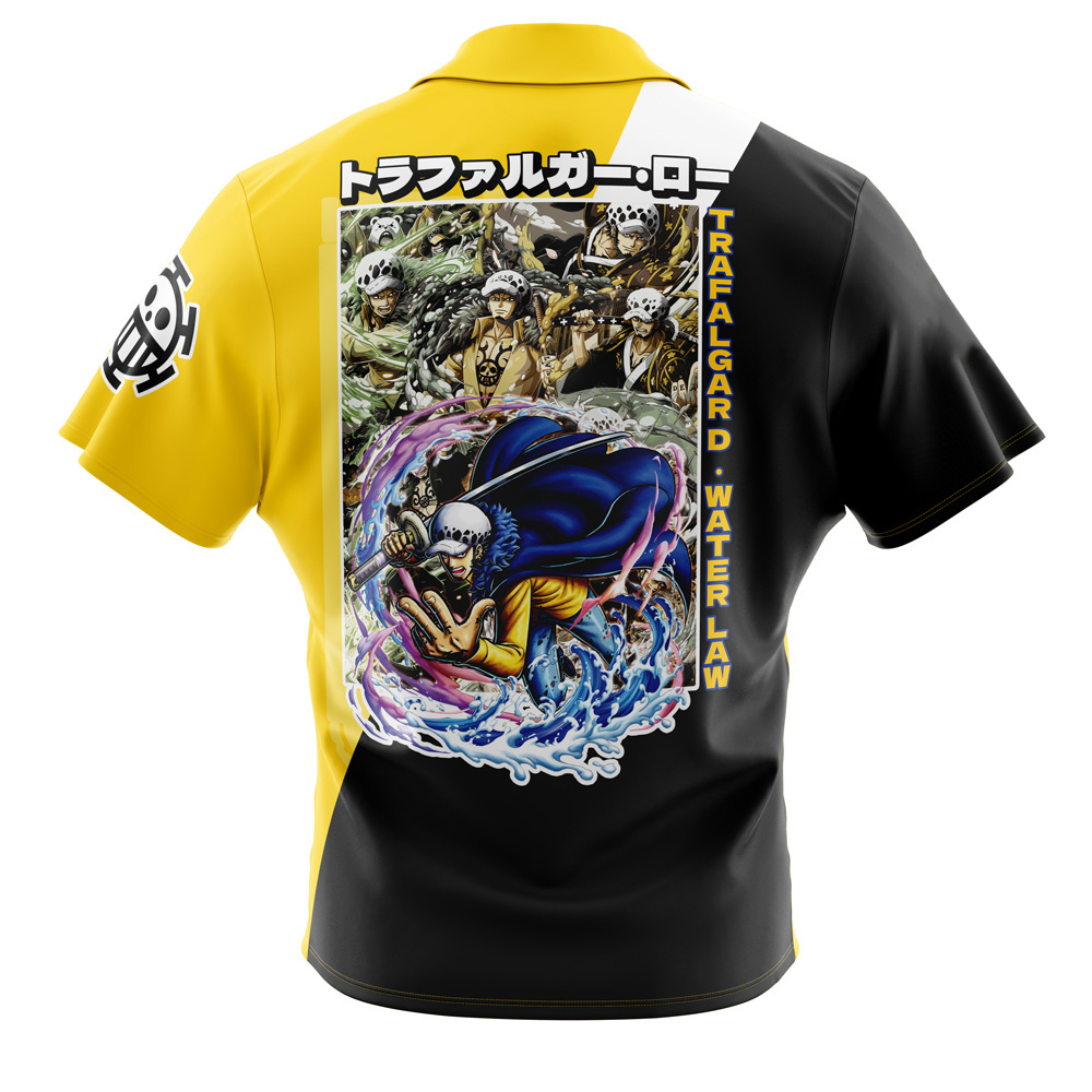 Trafalgar D. Law One Piece Pirates Button Up Hawaiian Shirt