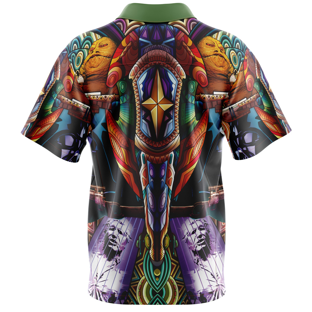 Trippy Boba Fett Star Wars Button Up Hawaiian Shirt