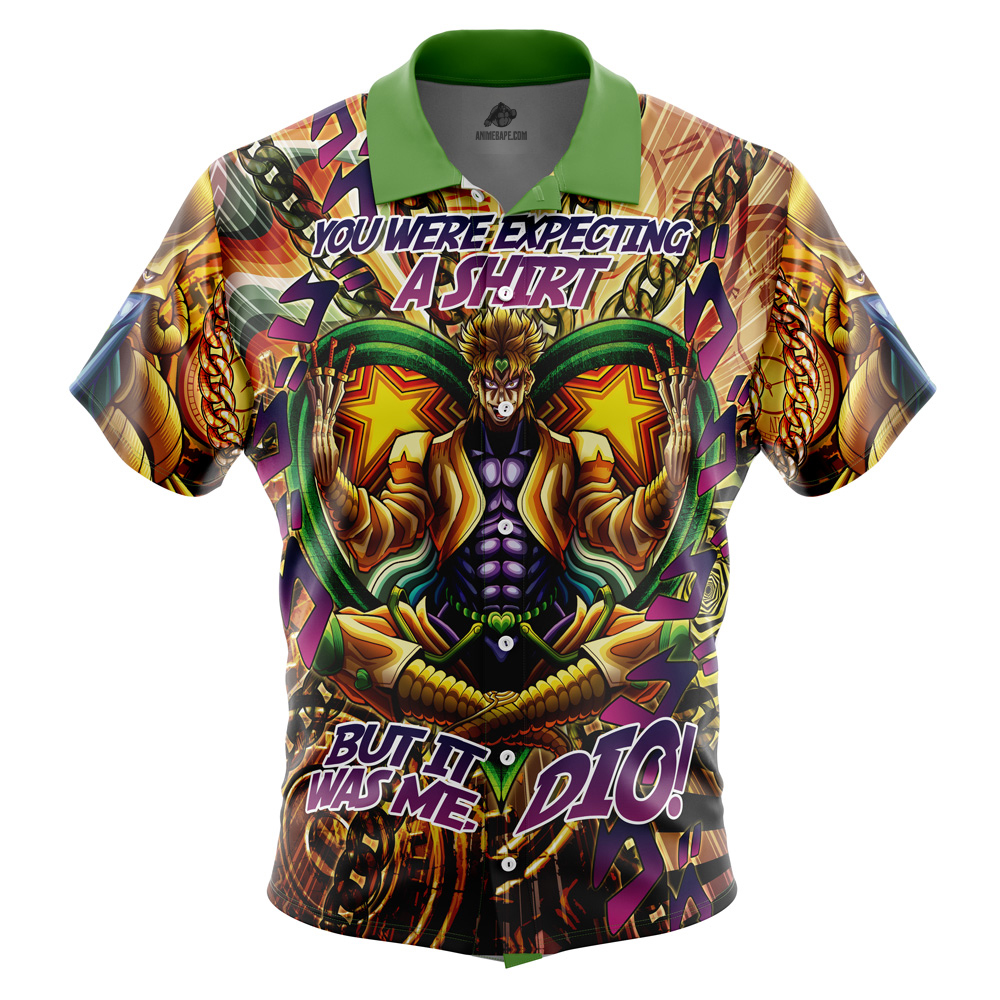 Trippy Dio Brando JoJo's Bizarre Adventure Button Up Hawaiian Shirt