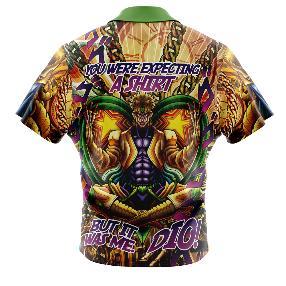 Trippy Dio Brando JoJo’s Bizarre Adventure Button Up Hawaiian Shirt