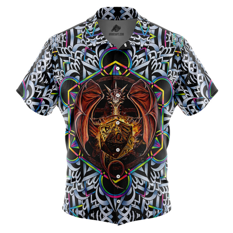 Trippy Dungeons & Dragons Button Up Hawaiian Shirt