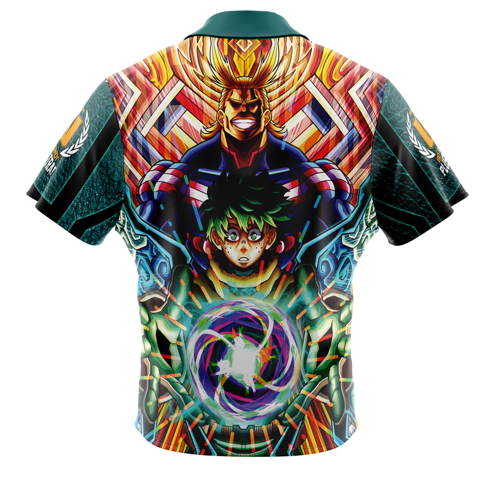 Trippy Midoriya Izuku My Hero Academia Button Up Hawaiian Shirt