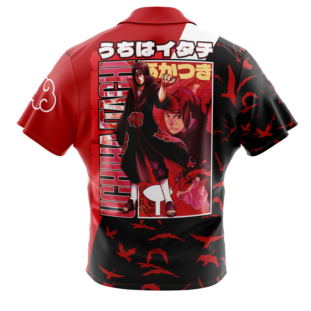 Uchiha Itachi Naruto Shippuden Button Up Hawaiian Shirt