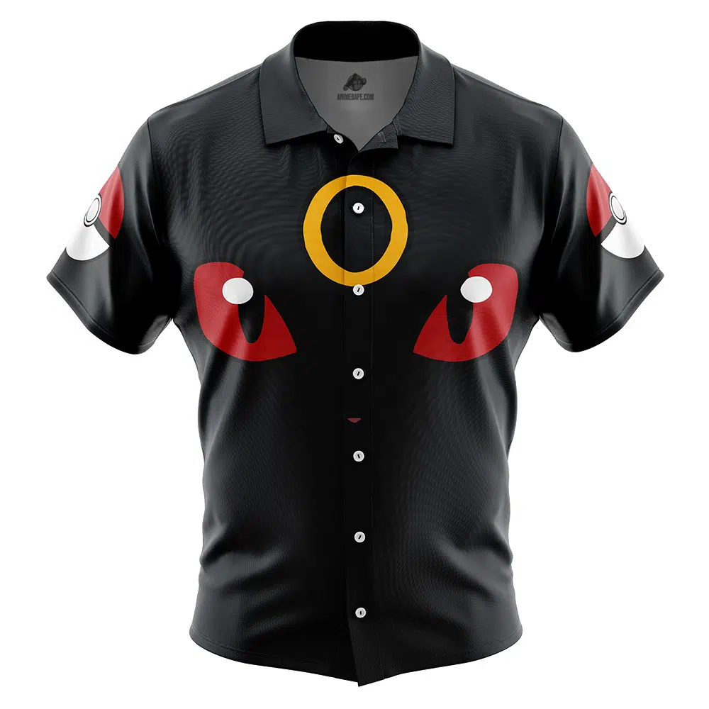 Umbreon Face Pokemon Button Up Hawaiian Shirt
