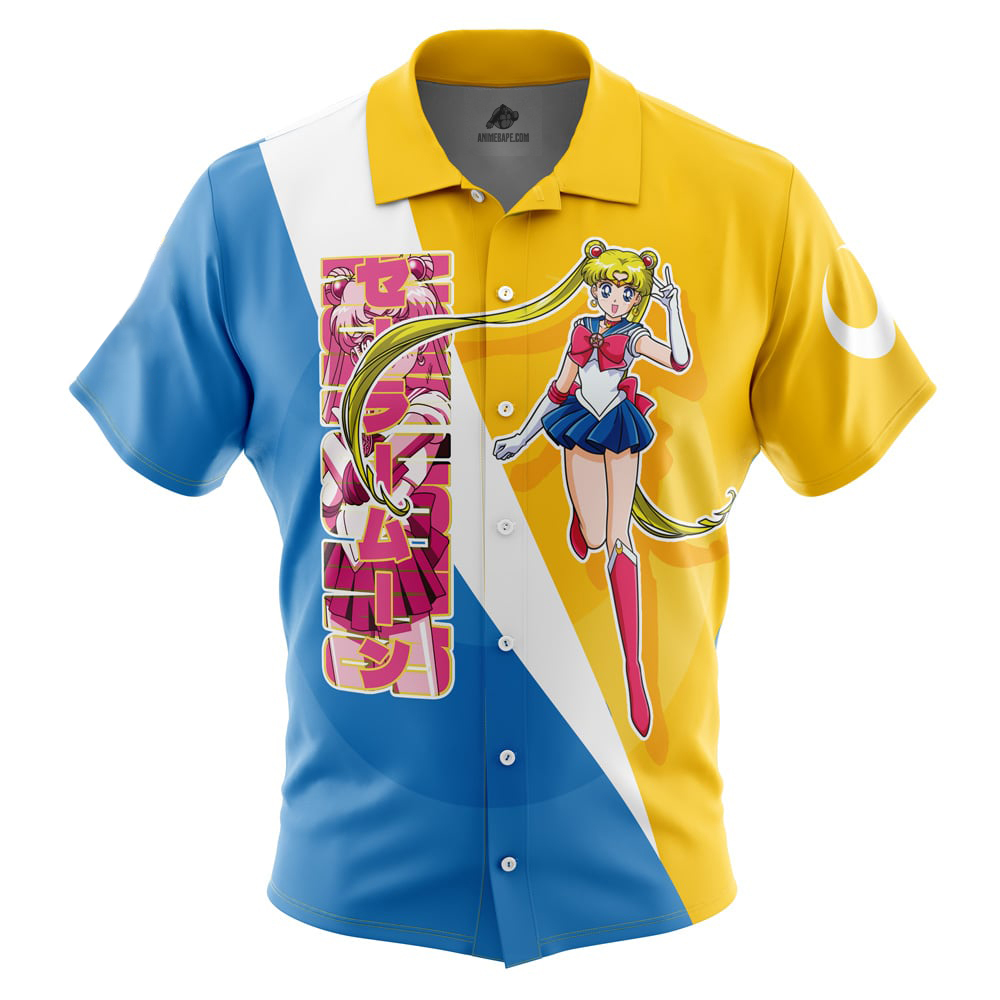 Usagi Tsukino Sailor Moon Button Up Hawaiian Shirt