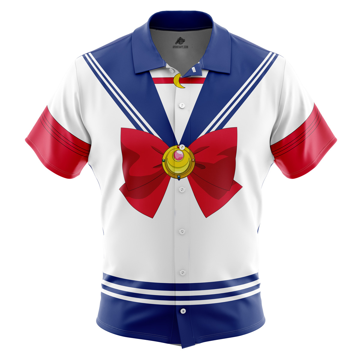 Usagi Tsukino Sailor Moon Button Up Hawaiian Shirt 2