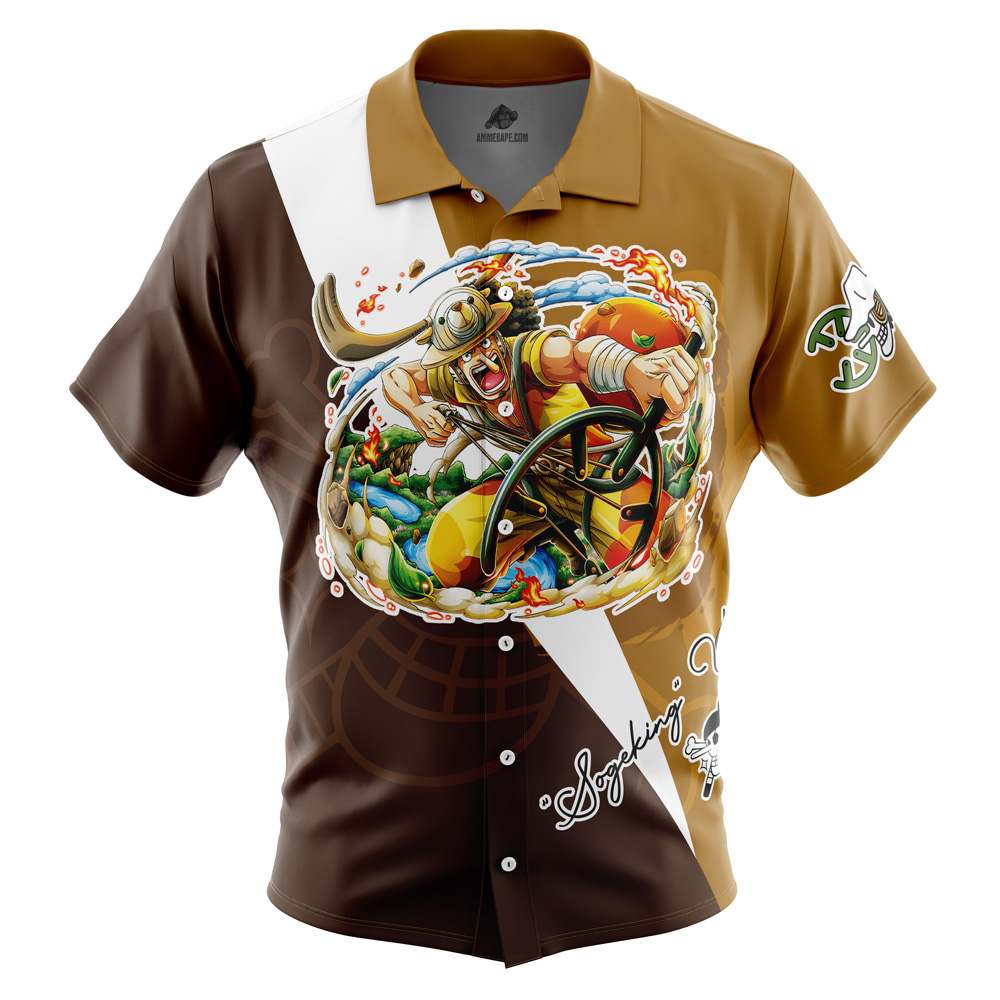Usopp One Piece Pirates Button Up Hawaiian Shirt