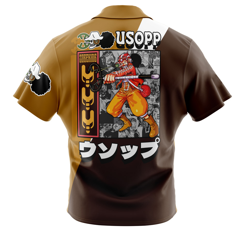 Usopp One Piece Pirates Button Up Hawaiian Shirt
