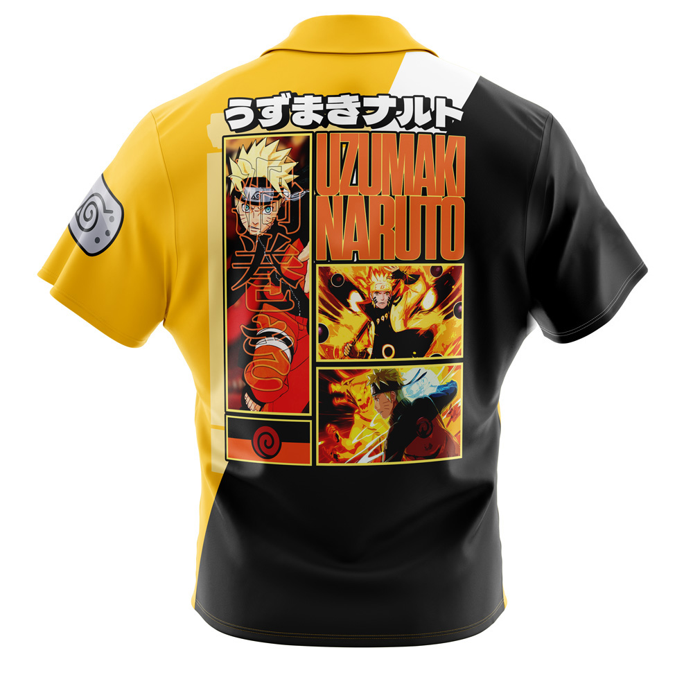 Uzumaki Naruto Shippuden Button Up Hawaiian Shirt