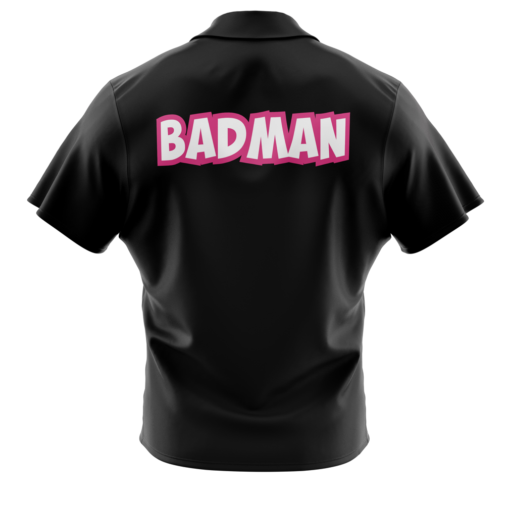 Vegeta Badman Black DBZ Button Up Hawaiian Shirt
