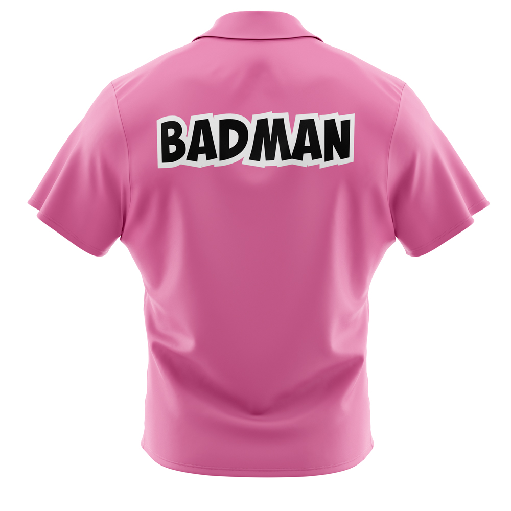 Vegeta Badman Pink Dragon Ball Z Button Up Hawaiian Shirt