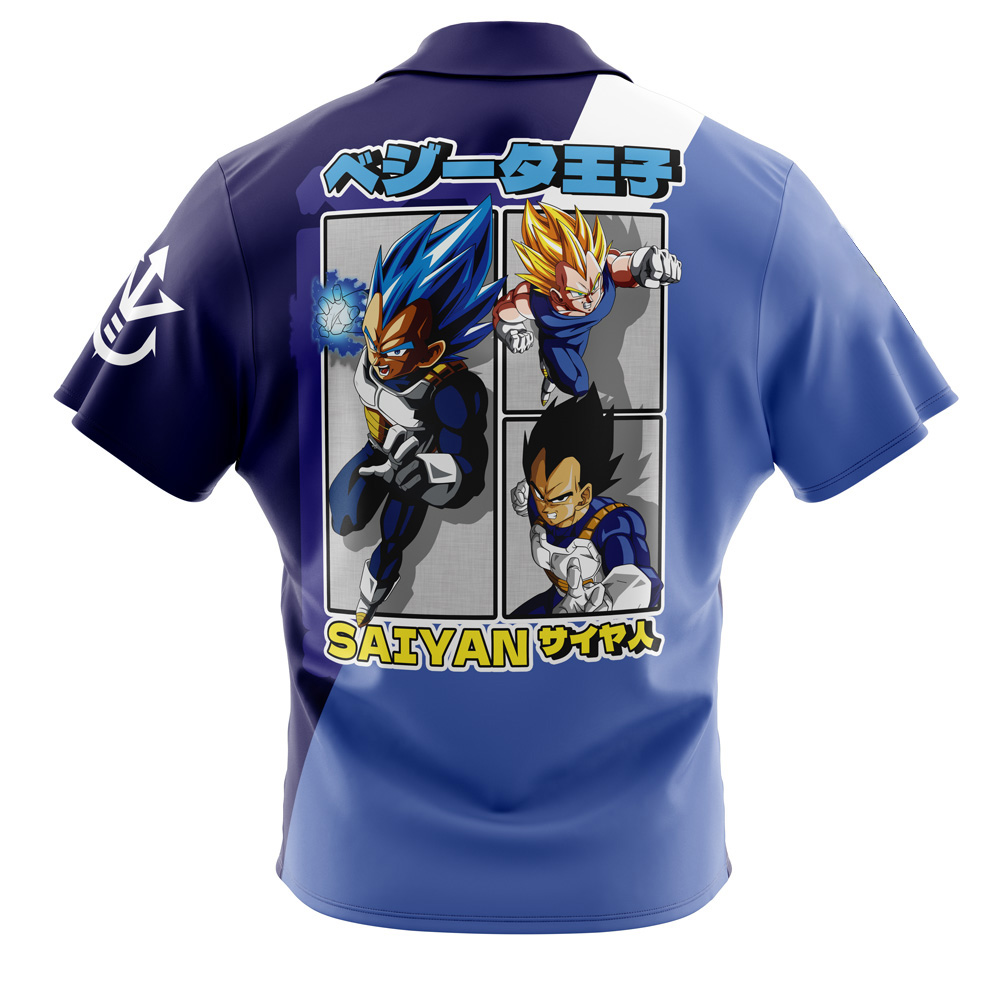 Vegeta DBZ Button Up Hawaiian Shirt