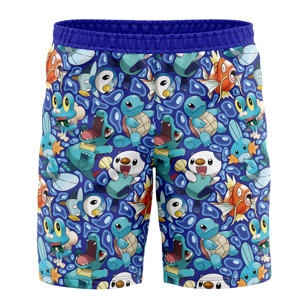 Water Type Starters Pokemon Board Shorts Swim Trunks