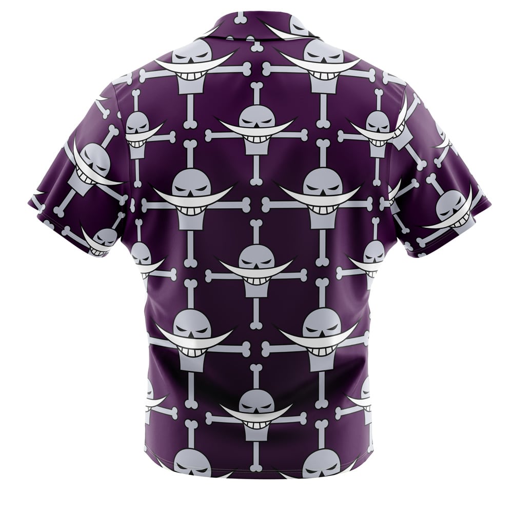 Whitebeard Jolly Roger One Piece Button Up Hawaiian Shirt