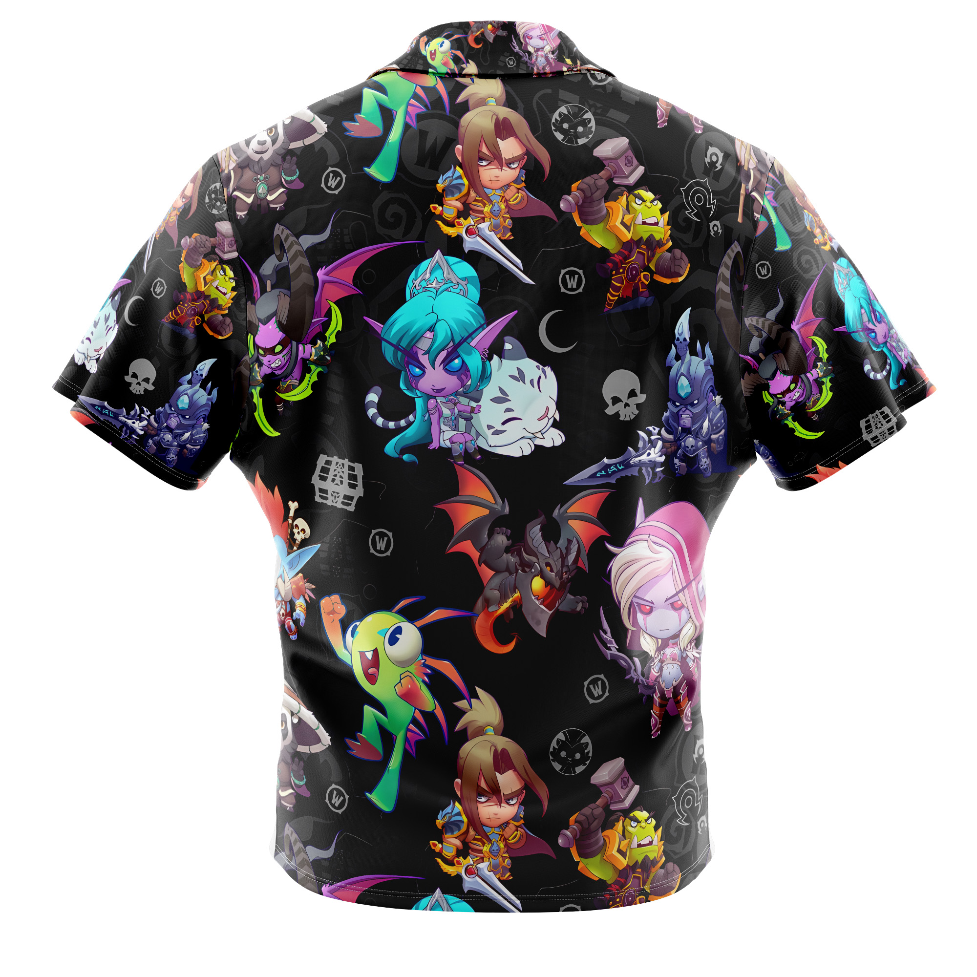 World of Warcraft Button Up Hawaiian Shirt -BXCS–1-3-1